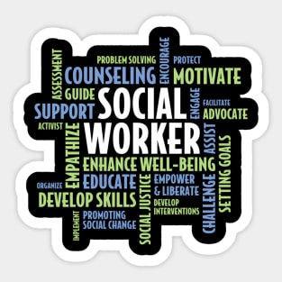 Words - Lcsw Social Work Month For Social Worker Sticker